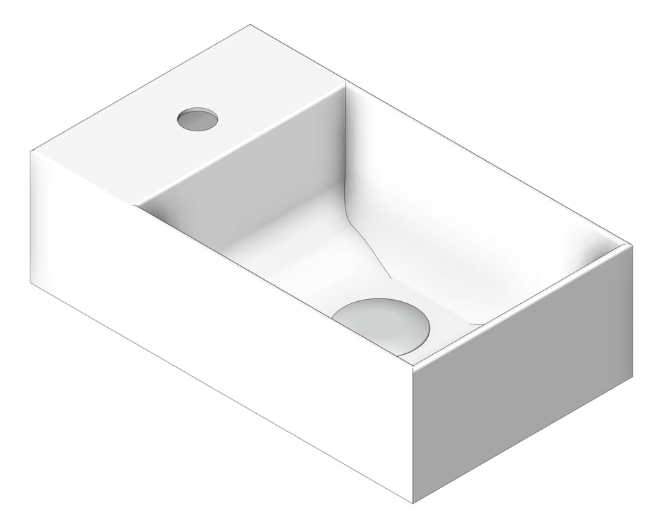 Navigate to Basin WallHung Plumbline Verso Slim Right