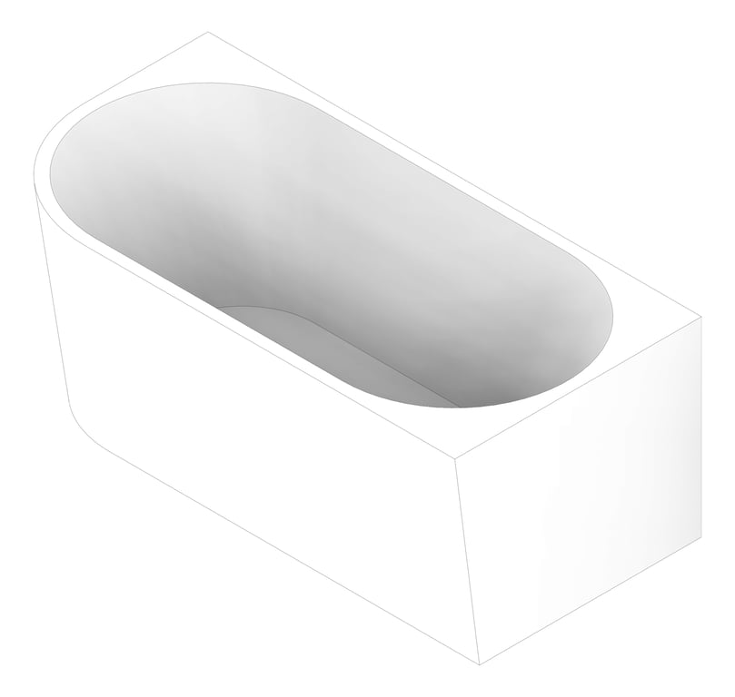 3D Documentation Image of Bath Corner Plumbline Tondo Right 1500