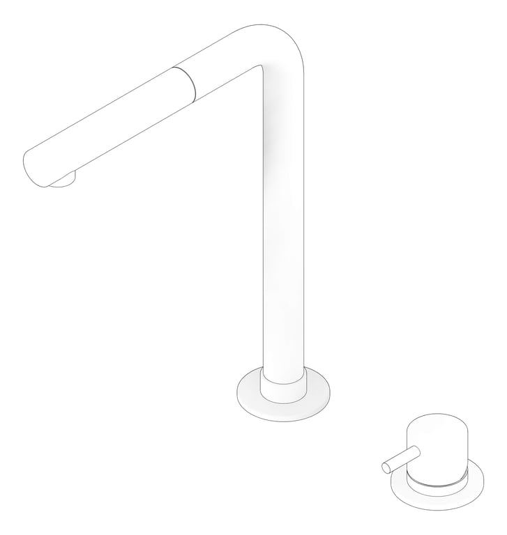 3D Documentation Image of MixerSet Kitchen Plumbline Buddy PullOutSpray Straight