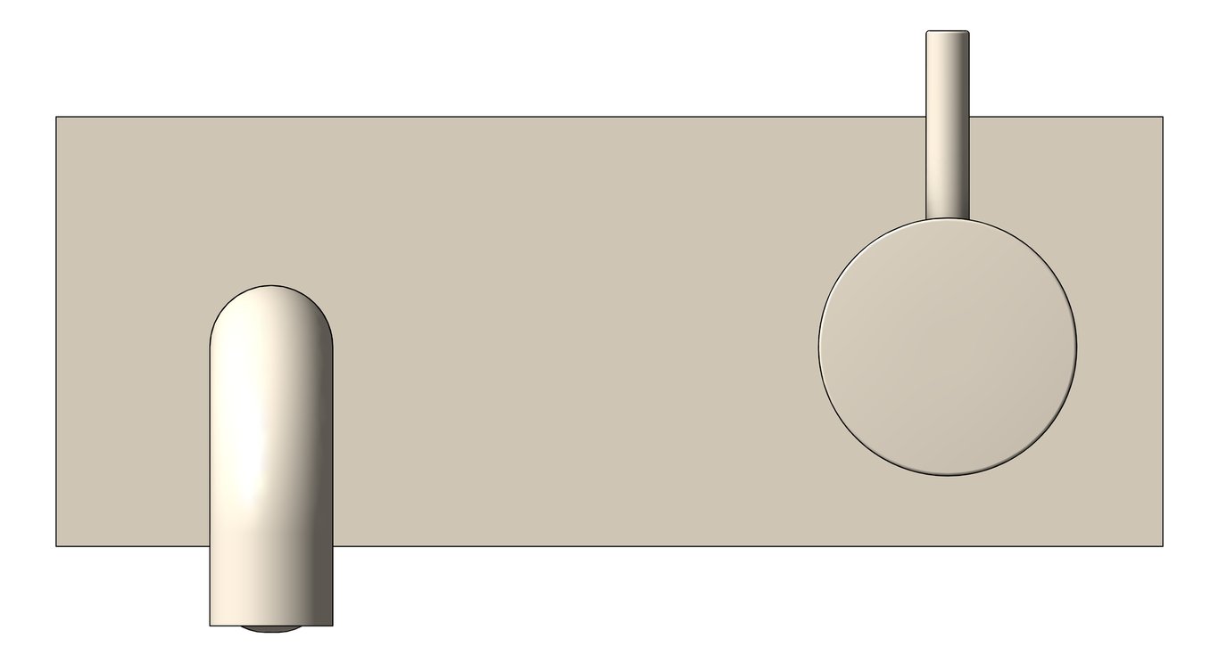 Front Image of MixerSet Wall Plumbline Buddy Progetto Backplate