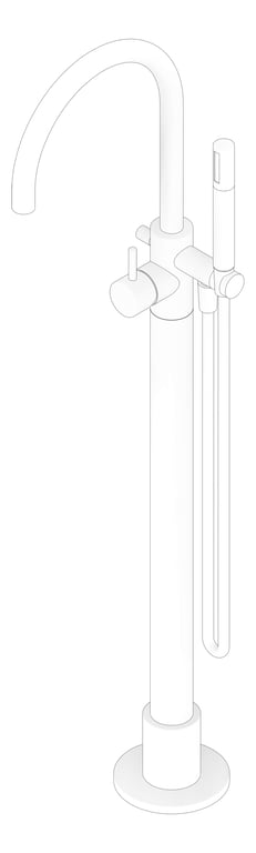 3D Documentation Image of Mixer Freestanding Plumbline Buddy Progetto Bath HandShower