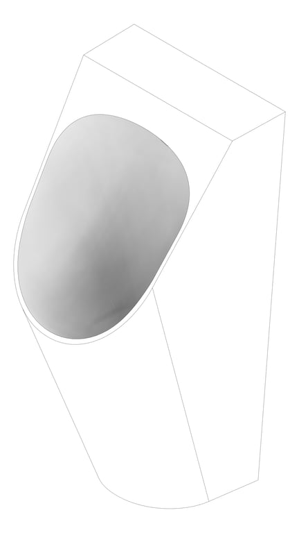 3D Documentation Image of Urinal WallHung Plumbline Progetto Zen
