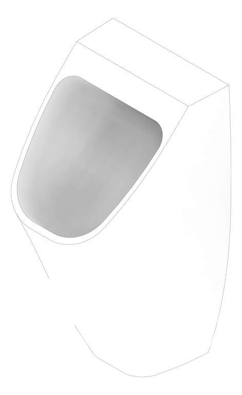 3D Documentation Image of Urinal Wall Plumbline Sfera RearInlet