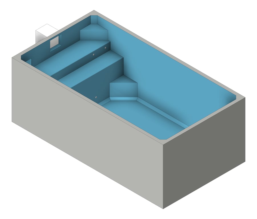 3D Shaded Image of Pool Precast Plungie Original