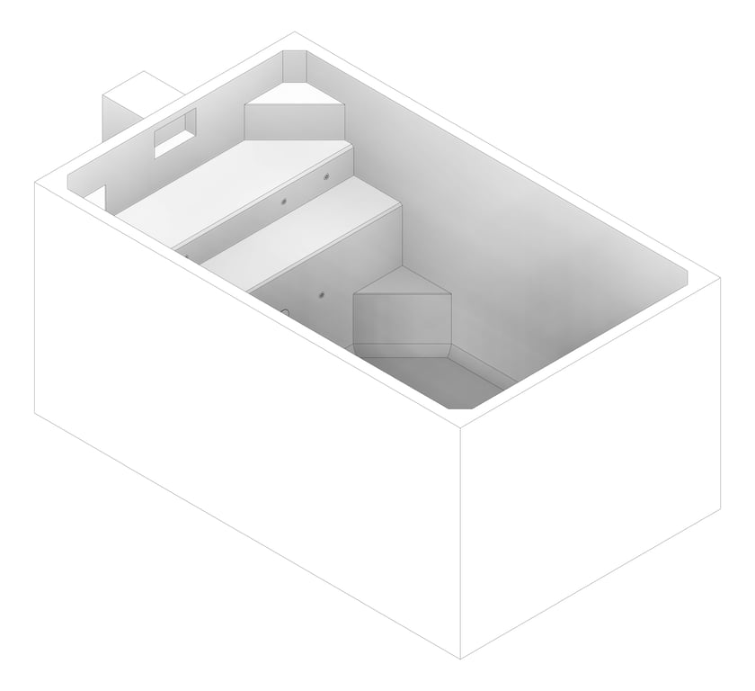 3D Documentation Image of Pool Precast Plungie Studio