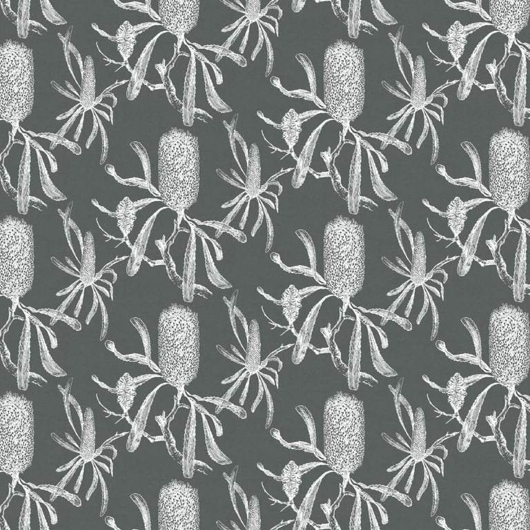 Image of Wallpaper PortersPaints Banksia Charcoal