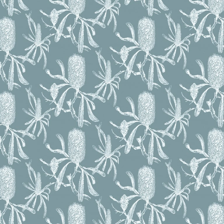 Image of Wallpaper PortersPaints Banksia SmokeyBlue