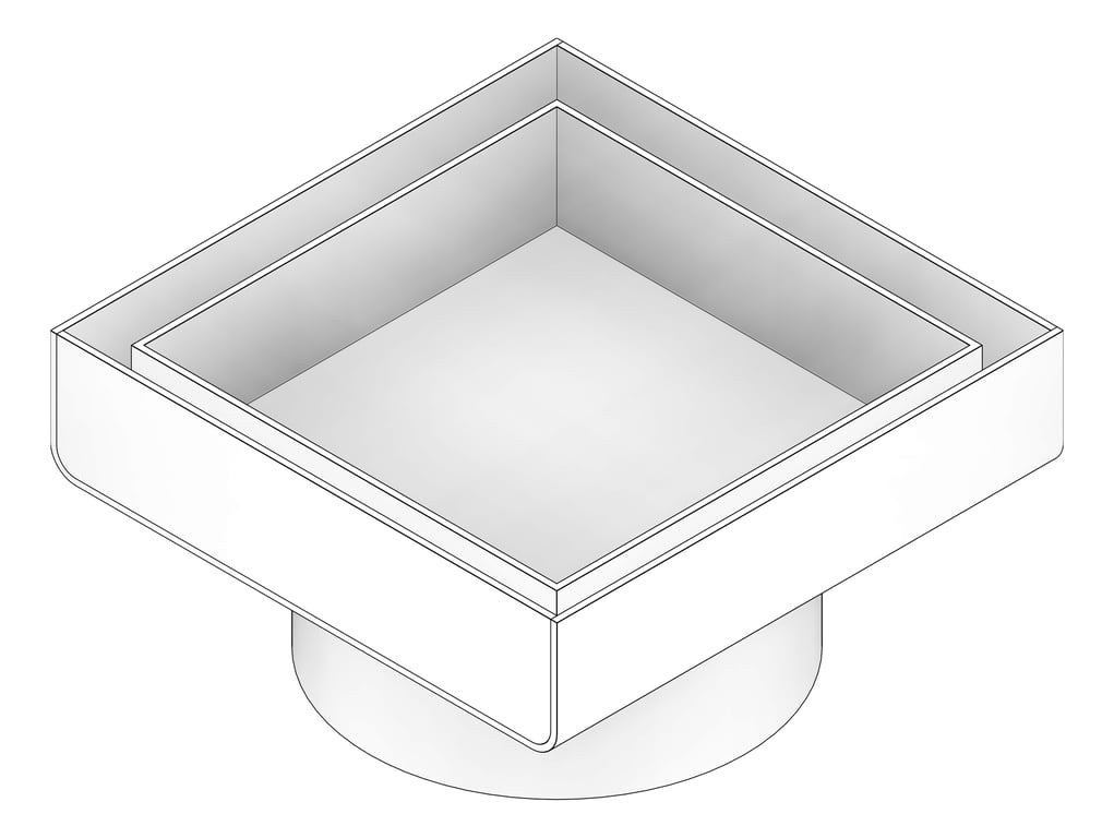 3D Documentation Image of Drain Shower RadiantHeating Grate Square