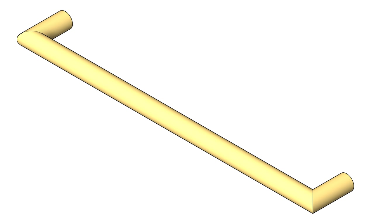 3D Shaded Image of TowelRail Heated RadiantAustralia Round Single
