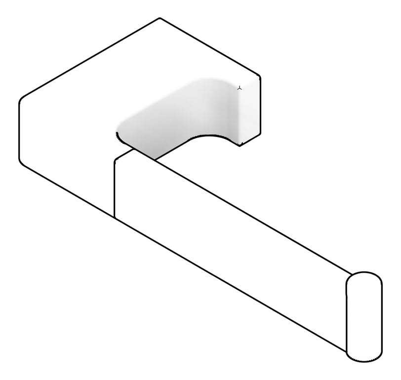 3D Documentation Image of ToiletRollHolder SurfaceMount Raymor EdgeII
