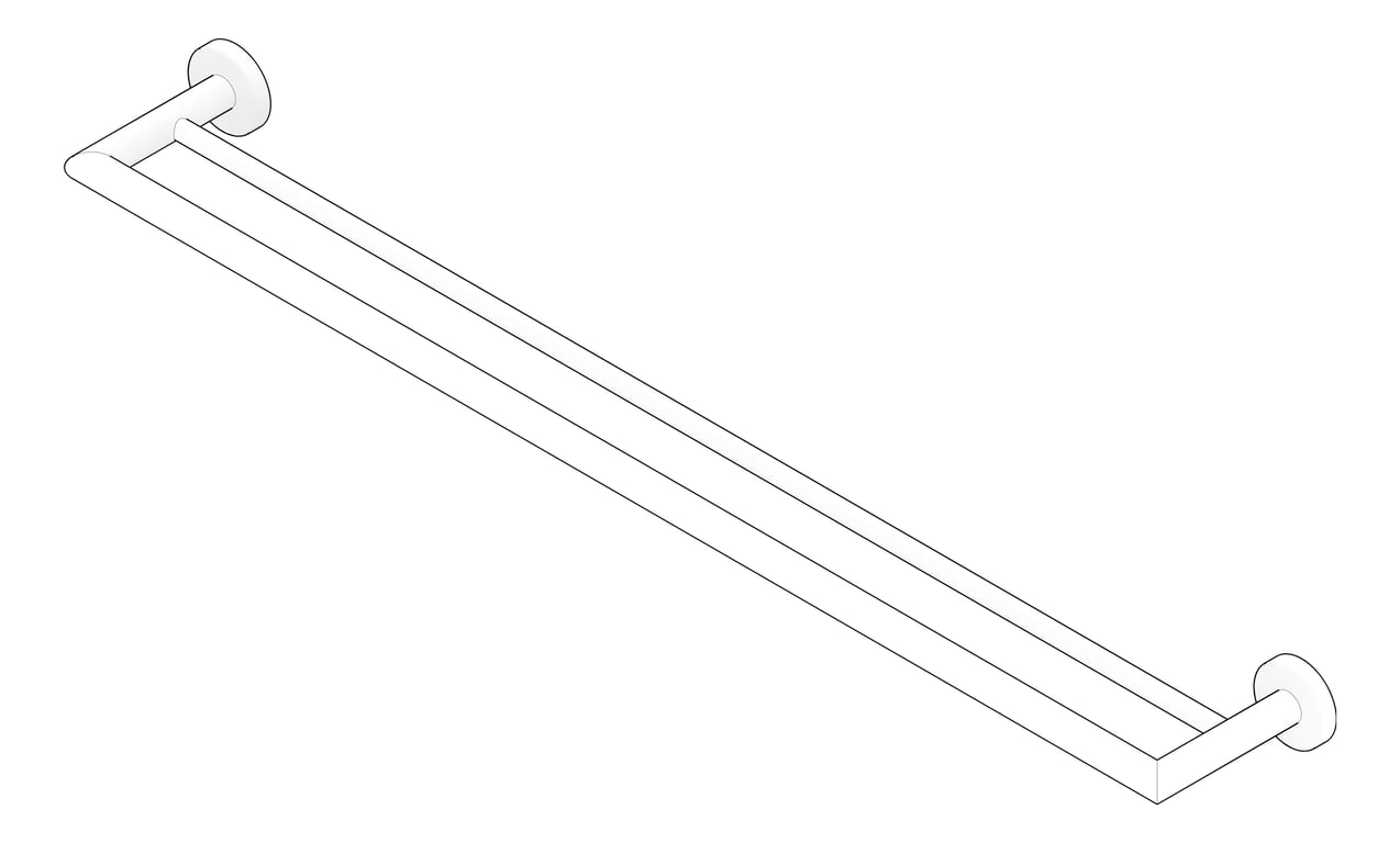 3D Documentation Image of TowelRail SurfaceMount Raymor BostonII Double 850