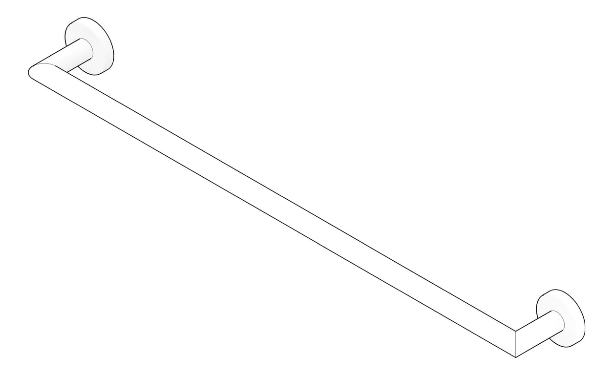 3D Documentation Image of TowelRail SurfaceMount Raymor BostonII Single 650