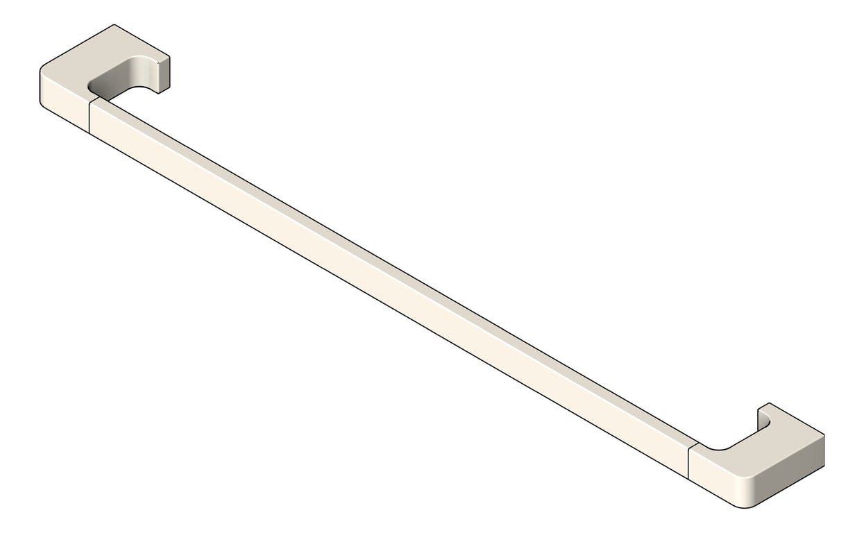 Navigate to TowelRail SurfaceMount Raymor EdgeII Single 635