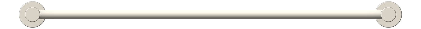 Front Image of TowelRail SurfaceMount Raymor Projix Single 600