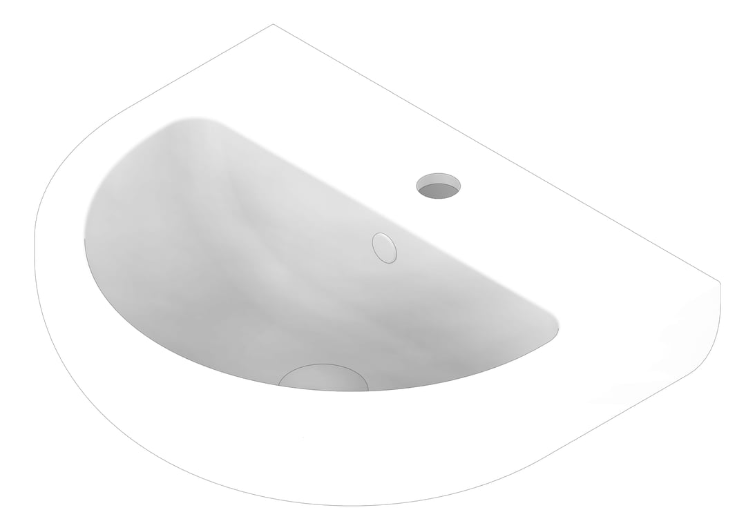 3D Documentation Image of Basin WallHung Raymor Lawson OverflowBrackets