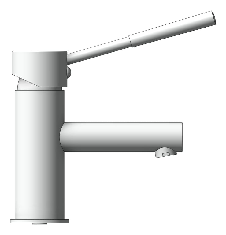 Left Image of MixerTap Basin Raymor PinLever 16Deg 35mmCartridge