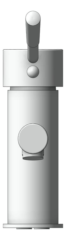 Front Image of MixerTap Basin Raymor PinLever 16Deg 40mmCartridge