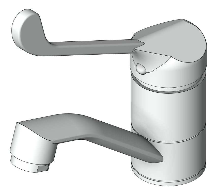 Image of MixerTap Basin Raymor SurgeonLever 28Deg