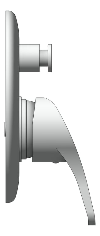 Left Image of MixerTap Wall Raymor BanjoBC Diverter