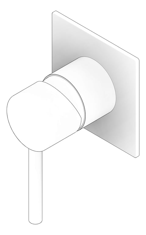3D Documentation Image of MixerTap Wall Raymor Projix PinLever SquarePlate