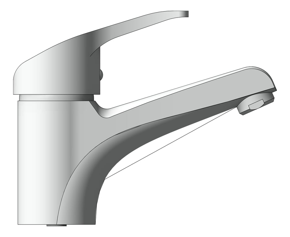 Left Image of Mixer Basin Raymor BanjoBC FixedLever Single