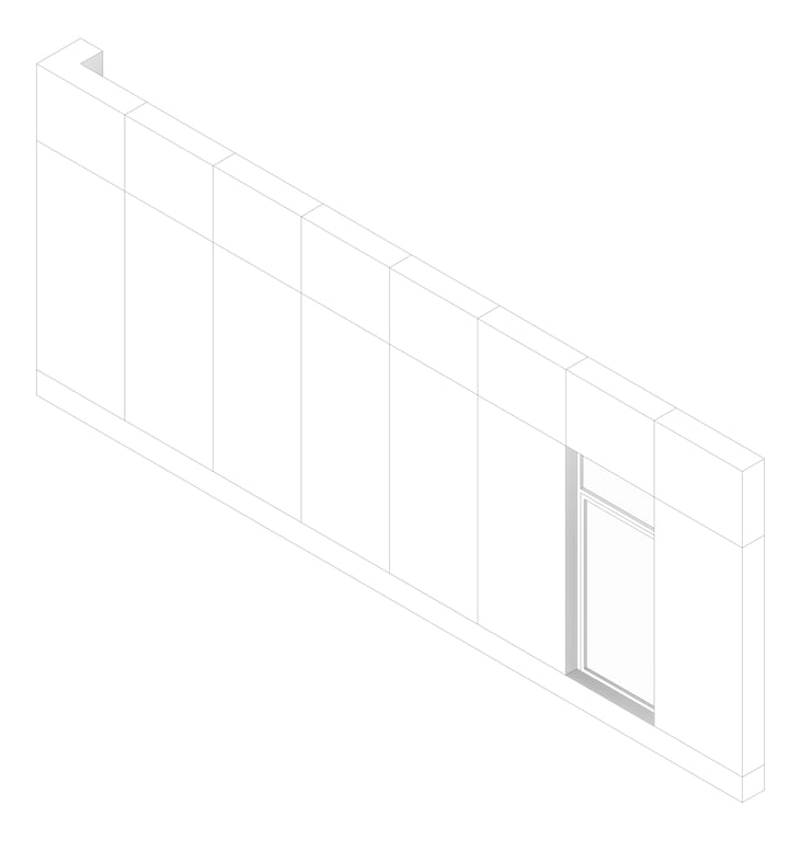 3D Documentation Image of FACADE Assembly General Type12C 3900x9600mm