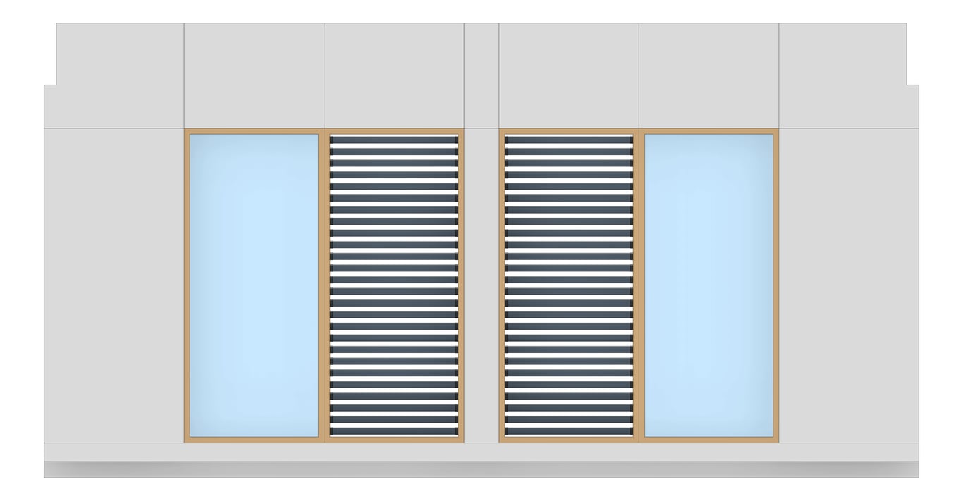 Front Image of FACADE Assembly General Type1A 3900x7500mm
