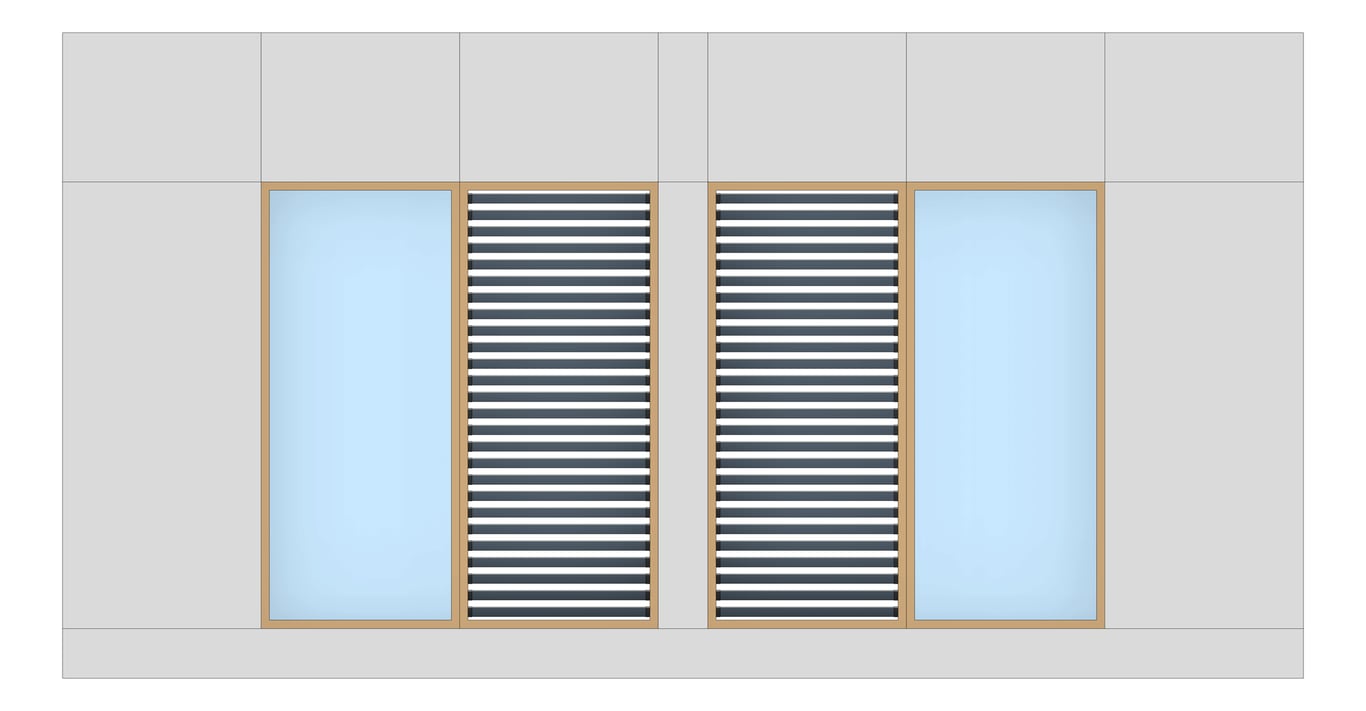 Front Image of FACADE Assembly General Type1B 3900x7500mm