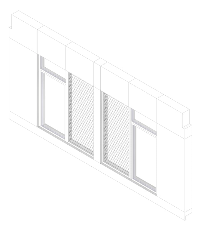 3D Documentation Image of FACADE Assembly General Type3A 3900x7500mm