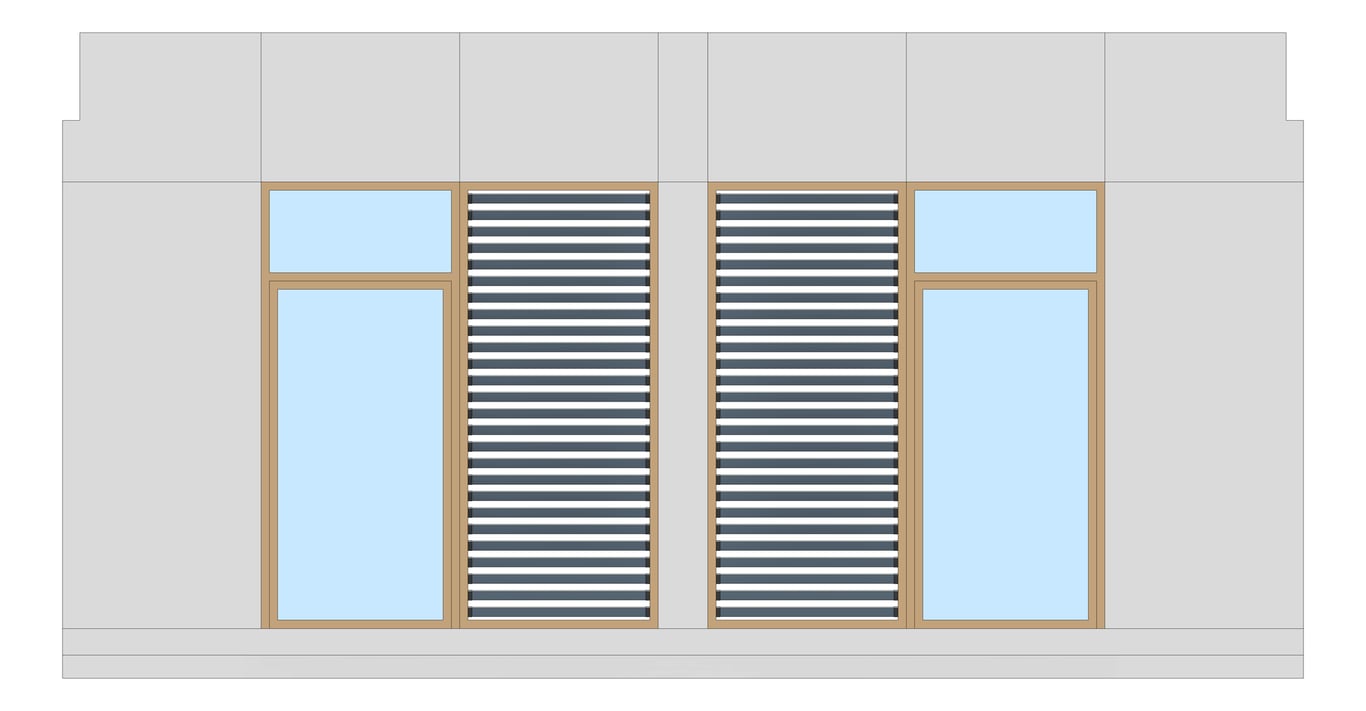 Front Image of FACADE Assembly General Type3A 3900x7500mm