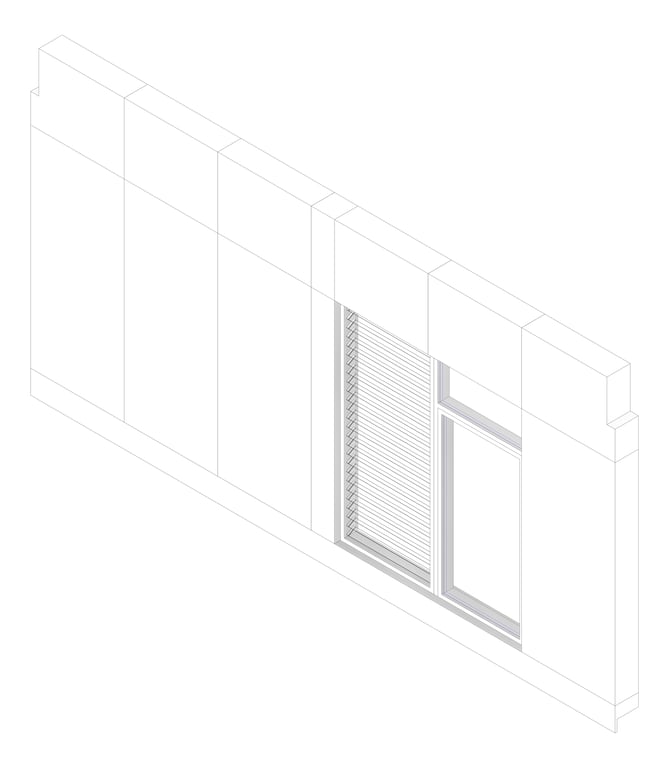 3D Documentation Image of FACADE Assembly Support Type1A 3900x7500mm