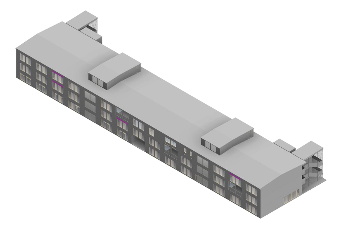 3D Presentation Image of Building B2 - Secondary School - Large