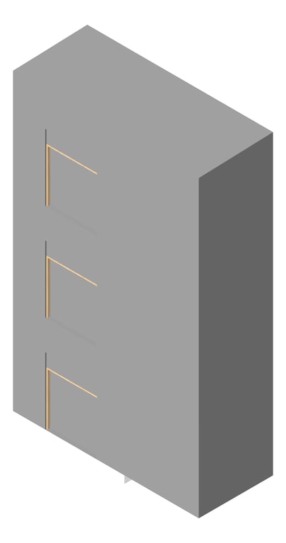 3D Presentation Image of HS/PS403.06 External Lift Type 1 - (Three Levels)