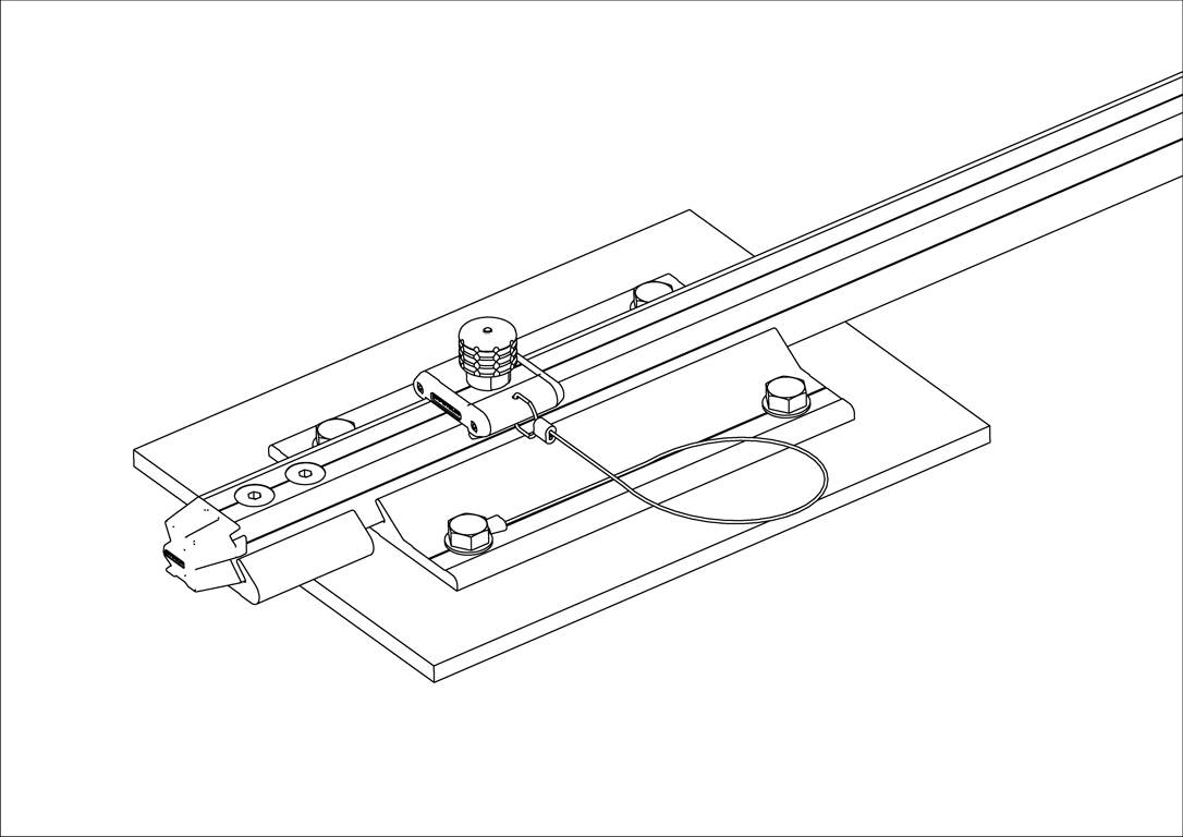 XRAIL-TR-045 Image of FallProtection RigidRail SafetyLink XRail End Plunger