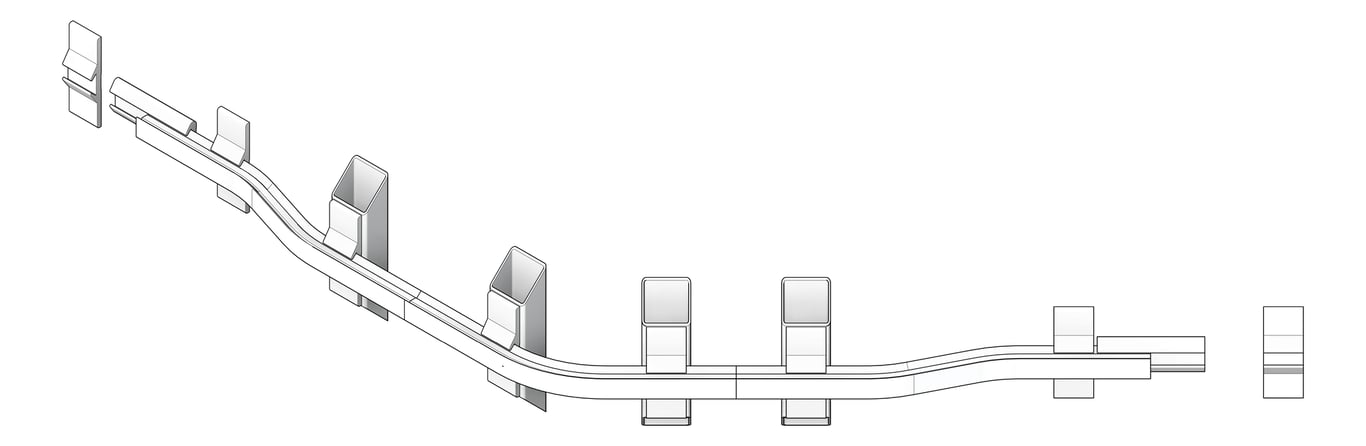 FallProtection RigidRail SafetyLink XRail Corner WallMount SideFix External
