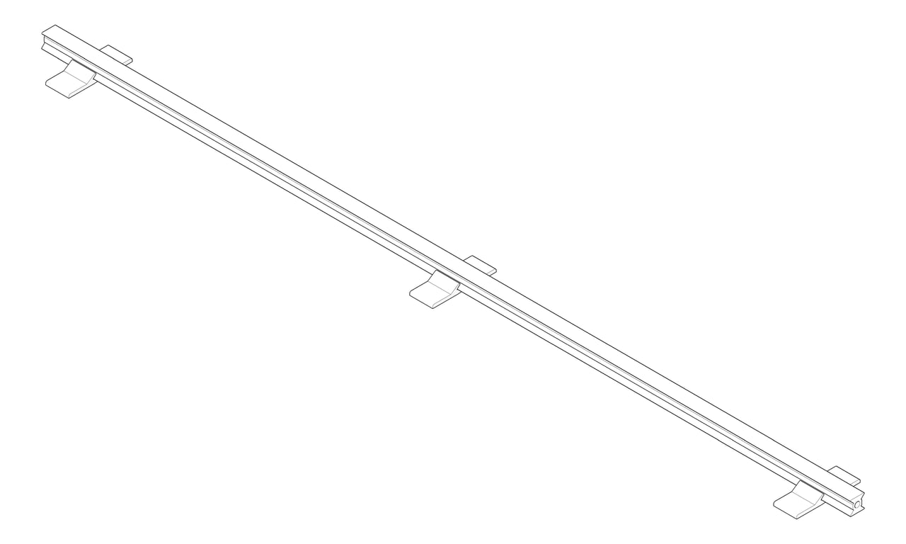 3D Documentation Image of FallProtection RigidRail SafetyLink XRail SideFix