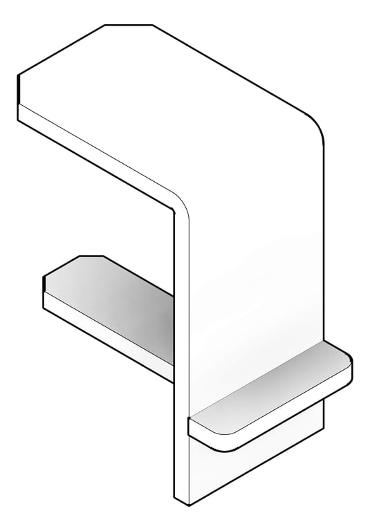 3D Documentation Image of FallProtection RigidRail SafetyLink XrailUltra End