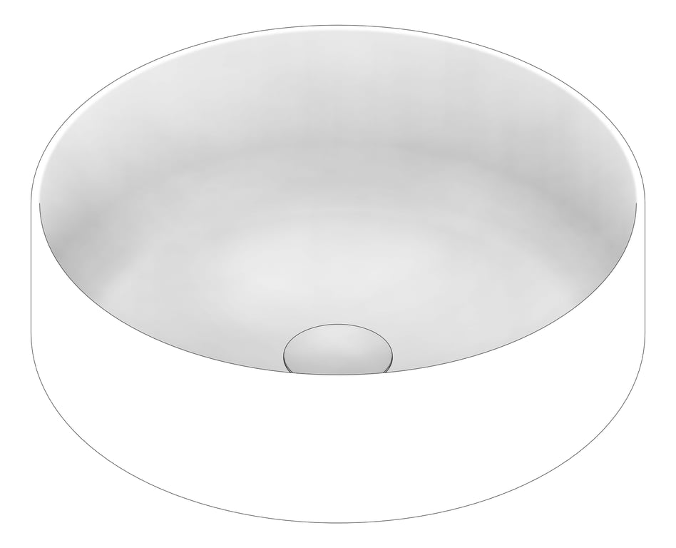 3D Documentation Image of Basin AboveCounter Seima Arko Round 355mm