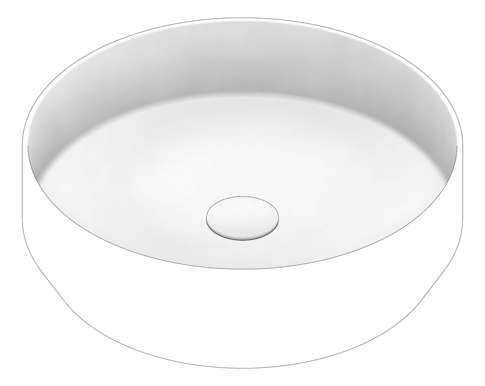 3D Documentation Image of Basin AboveCounter Seima Aurora Round 385mm