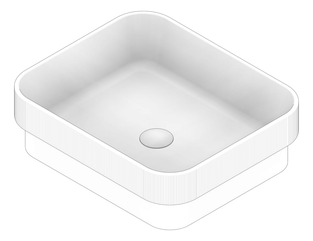 3D Documentation Image of Basin AboveCounter Seima Cleo Rectangle