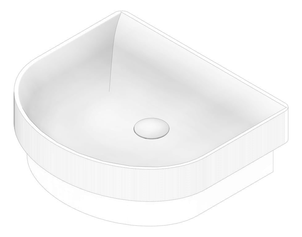 3D Documentation Image of Basin SemiInset Seima Cleo DShaped