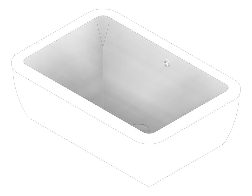 3D Documentation Image of Basin Undermount Seima Plati Rectangle Large