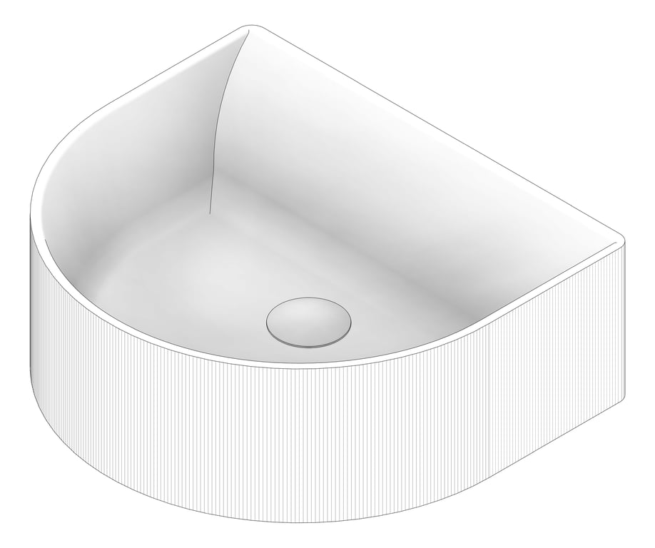 3D Documentation Image of Basin WallHung Seima Cleo DShaped