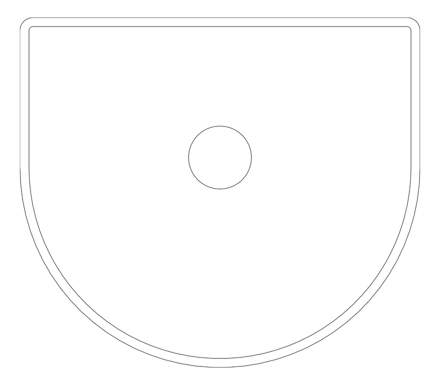 Plan Image of Basin WallHung Seima Cleo DShaped