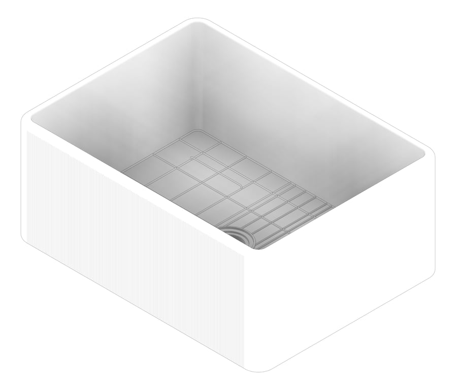 3D Documentation Image of Sink Kitchen Seima Cleo Fluted 610