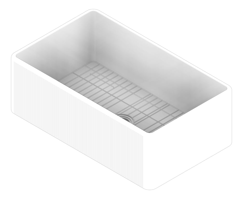 3D Documentation Image of Sink Kitchen Seima Cleo Fluted 760