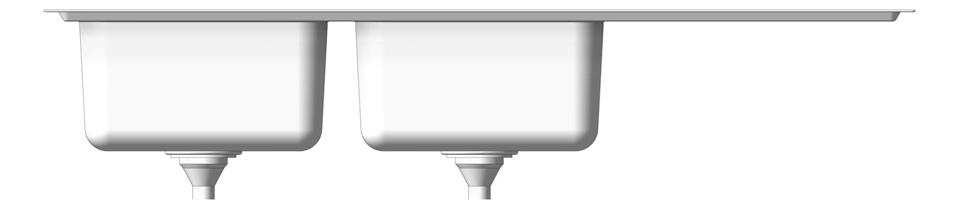 Front Image of Sink Kitchen Seima Kubic DoubleBowl Drainer Left
