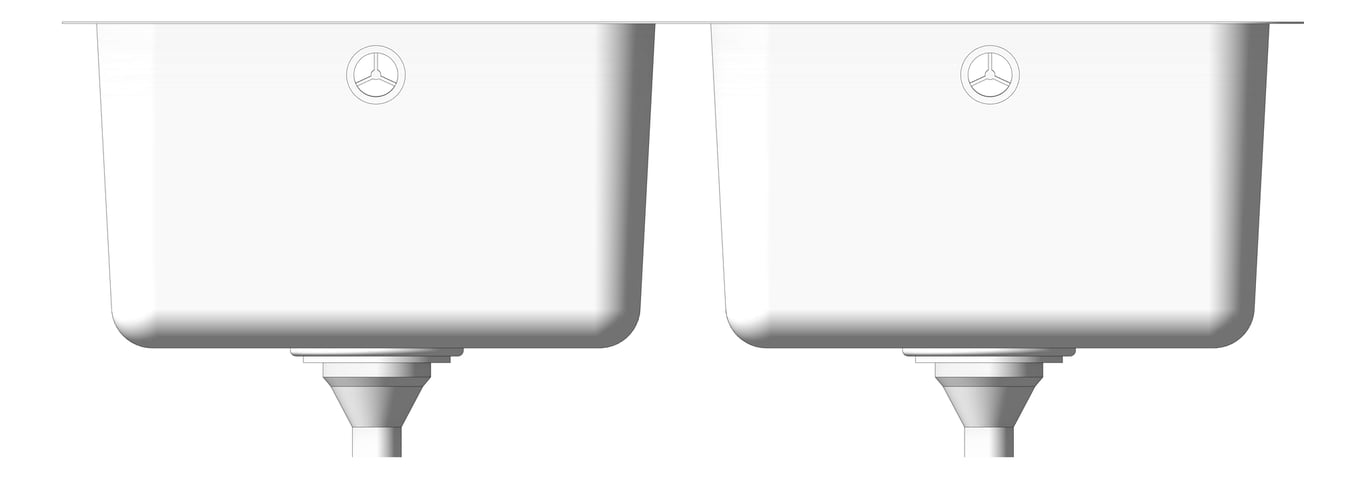 Front Image of Sink Kitchen Seima Kubic Double
