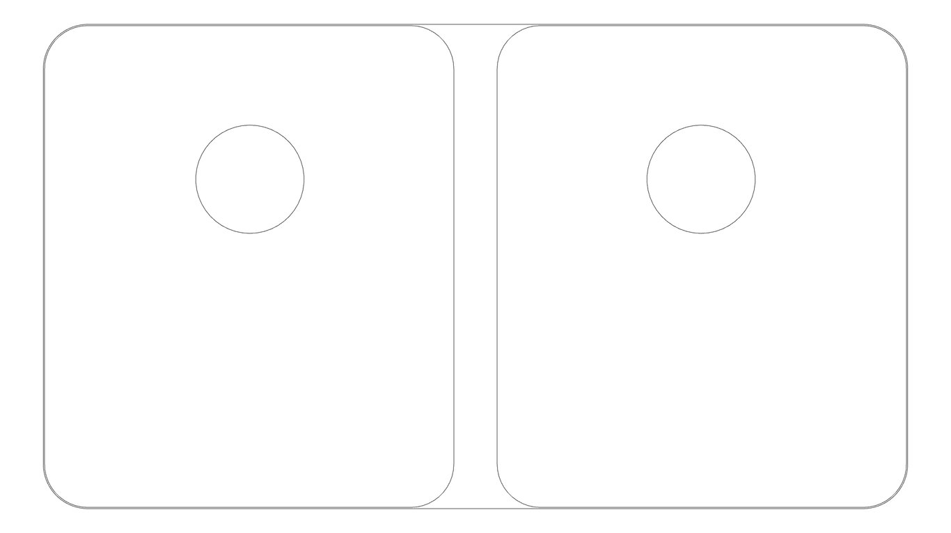 Plan Image of Sink Kitchen Seima Kubic Double