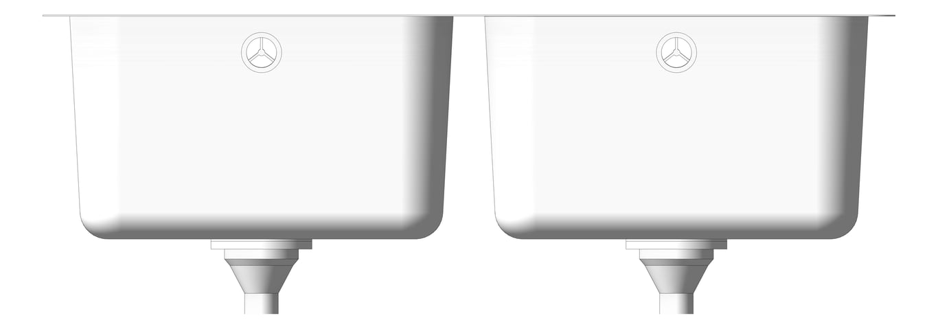 Front Image of Sink Kitchen Seima Kubic Double TapLanding